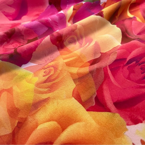 Alice + Olivia Pink Floral Silk Low Back Dress - Picture 5 of 12